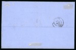Stamp of Peru 1867 (April 22). Cover from Callao to France, with 1862-63 1 dinero red, tied French maritime "PANAMA / PAQ. FR. A No3" octagonal ds