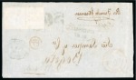 Stamp of Colombia » Incoming Mail Great Britain. 1868 (Feb 6). Front from Manchester to Bogota, with 1867-80 2s pl.1 pair