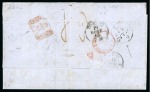 Stamp of Peru 1865 (Oct 13). Wrapper from Lima to Genoa, Italy, with 1863 1p brown