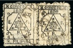 Stamp of United States » U.S. Possessions » Philippines » Filipino Revolutionary Mail Panay (Visayas) Provincial Provisionals. 1898-99 4cu, used pair