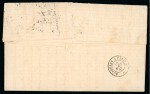 Stamp of Ecuador France. 1867 (Aug 13). Entire from Bordeaux to Guayaquil, with three 1862 80c paying the double rate,
