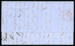 Stamp of Peru 1859 (Aug 26). Wrapper from Lima to Paris, France, with 1858 1d slate blue