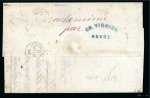Stamp of Peru » Incoming Mail France. 1859 (Aug 11). Wrapper with sender's cachet from Locle in Switzerland, handcarried by forwarder to Le Havre