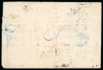 Stamp of Chile » Incoming Mail Spain. 1863 (Jul 10). Wrapper from Barcelona to Valparaiso, franked with four 1862 2r in vertical pair and two singles 