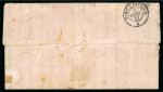 Stamp of Brazil » Incoming Mail Italy - Papal States. 1857 (Jan 27) Entire from Rome to Rio de Janeiro, with 1852 6b greenish grey and two pairs of 8b