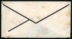 Stamp of Paraguay » Incoming Mail France. 1872 (May 8). Mourning envelope from Paris to Asunción, with 1871 25c type I in two singles and a pair