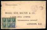 Stamp of United States » U.S. Possessions » Philippines » Military Mail and Stations 1898 (Oct 15). Large envelope franked by forerunner 5c and 10c single & block of four 