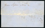 Stamp of Uruguay » Incoming Mail Spain. 1859 (May 3). Wrapper from Bilbao to Montevideo, with 1855 wmk loops 2r