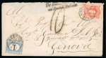 Stamp of Argentina 1876 (Oct 4). Envelope from Buenos Aires to Genoa, Italy, with 1867 5c and Italian 1L postage due
