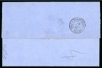 Stamp of Argentina » Incoming Mail Belgium. 1871 (Jan 17). Entire from Antwerp to Buenos Aires, two 1865-67 40c, with very rare "CONFon. ARG / PAQ. BELGE" cds on reverse