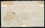 Stamp of Large Lots and Collections 1856-69. Group of 6 covers and 2 fronts sent transatlantic, all with French frankings