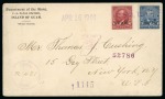 Stamp of United States » U.S. Possessions » Guam 1901 (Apr 16). Printed envelope sent registered from the US Naval Station to New York, with 1899 5c and 6c