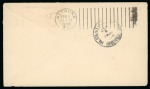 Stamp of United States » U.S. Possessions » Guam 1899 (Dec 13). Envelope from San Luis D'Apra to Pennsylvania, with 1899 1c, 2c and 5c, tied by blue rubber straight-lines and cork killers