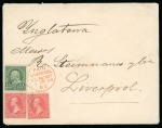 Stamp of United States » U.S. Possessions » Puerto Rico (US) » US Military Stations 1898 (Sept 10). Cover from Guayama to Liverpool, bearing 1c and 2c (2)