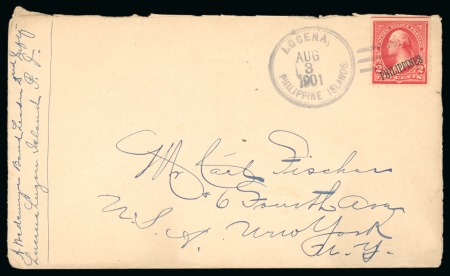 Stamp of United States » U.S. Possessions » Philippines » U.S. Administration - Regular Issues Lucena duplex cancel