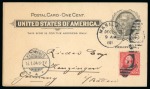 Stamp of United States » U.S. Possessions » Philippines » U.S. Administration - Regular Issues Uprated postal card (Scott UX1) with 2c to Germany