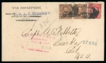 Stamp of United States » U.S. Possessions » Philippines » U.S. Administration - Regular Issues Registered U.S. Penalty cover from Manila to California, franked by 1903-04 2c and 1901 4c pair