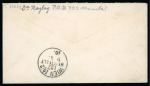 Stamp of United States » U.S. Possessions » Philippines » U.S. Administration - Regular Issues Red Cross "Humanity/Neutrality" registered envelope to Vienna, with 1899 5c and 1901 8c