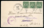 Stamp of United States » U.S. Possessions » Philippines » U.S. Administration - Regular Issues Cover from Cavite to Wisconsin, U.S.A. bearing 1914 2c part booklet pane usage