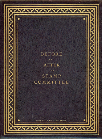 Stamp of Great Britain » 1855-1900 Surface Printed » 1865-67 Large Uncoloured Corner Letters, Wmk Large Garter & Emblems “Before And After The Stamp Committee” presentation book 
