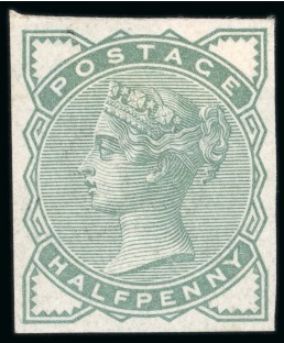 Stamp of Great Britain » 1855-1900 Surface Printed » 1880-81 Provisional Issue and 1881 1d Lilac 1880-81 Provisional Issue 1/2d to 5d set of five imprimaturs, all with large part o.g.