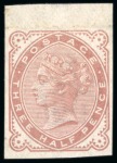 Stamp of Great Britain » 1855-1900 Surface Printed » 1880-81 Provisional Issue and 1881 1d Lilac 1880-81 Provisional Issue 1/2d to 5d set of five imprimaturs, all with large part o.g.