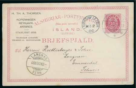 Stamp of Large Lots and Collections Iceland & Scandinavia: 1888-1985 Lot of 86 covers all addressed to Switzerland