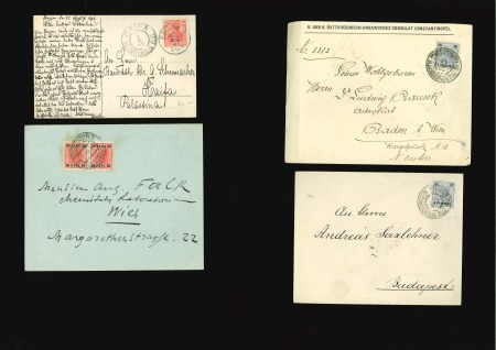 Stamp of Austria » Austrian Levant 1896-1907 AUSTRIA LEVANT AUSTRIAN LEVANT lot of 16 covers incl. 2 registered