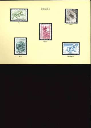 Stamp of Japan » Later Issues 1960 cca., JAPAN folder with 10 different printing proofs 