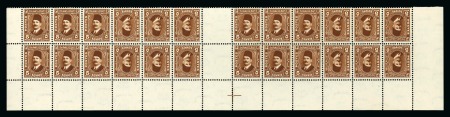 Stamp of Egypt » Booklets » King Fouad - The "Postes" Portrait Issue (Nile Post SB12) 120m. booklet: 5m deep red-brown, horizontal tete-beche