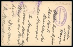 Stamp of Olympics » 1928 Amsterdam » Issued Stamps, Covers and Cancellations 1928 (May 22) 10c on 12 1/2c postal stationery card by Leiden, cancelled by VIOLET Olympic pentagonal "N2" ds