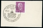 Stamp of Olympics » 1930 Berlin Congress 1930 Berlin Congress cancellation, three examples tying stamps to pieces