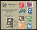 Stamp of Olympics » 1928 Amsterdam » Issued Stamps, Covers and Cancellations 1928 (Jul 3) Esperanto printed envelope for the Olympics with 1928 Olympics set of eight and the brown official vignette