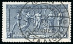 Stamp of Olympics » 1906 Athens 1906 Olympics issue selection (69), mostly used, incl. the Olympic "STADION" cancels