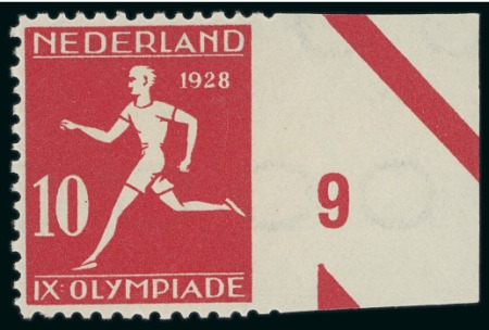 Stamp of Olympics » 1928 Amsterdam » Issued Stamps, Covers and Cancellations 1928 Olympics 10c with variety IMPERF. AT RIGHT between stamp and margin, mint nh