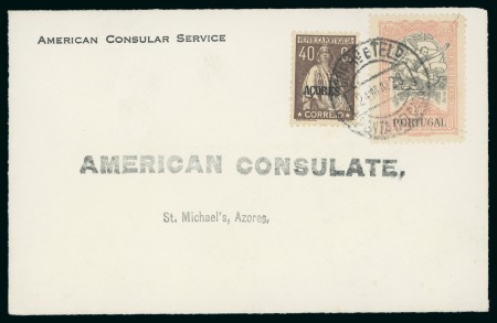 Stamp of Olympics » 1928 Amsterdam » 1928 Olympic Issues of Other Countries 1928 (May 24) Front sent locally in Azores with 1928 15c Olympic fund-raising stamp in combination with Azores 40c