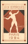 Stamp of Olympics » 1924 Paris » Postcards Blanche: Javelin 15c postal stationery card uprated with Olympic 25c and Pasteur 30c tied by Paris cds