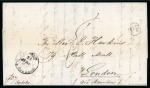 Stamp of Seychelles » Prestamp Postal History 1846 (Mar 24) Entire with first sheet only with Seychelles manuscript notation on front bottom left