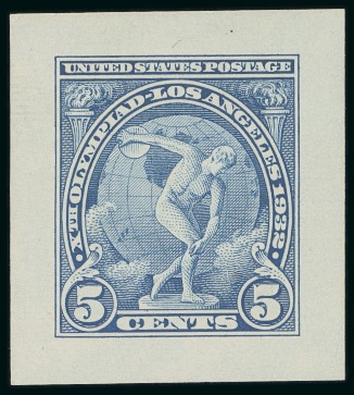 Stamp of Olympics » 1932 Los Angeles 1932 Los Angeles Olympics 5c die proof in on India paper