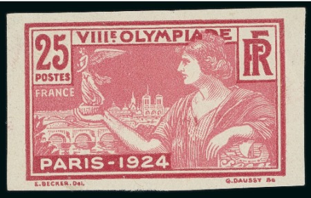 Stamp of Olympics » 1924 Paris » Issued Stamps and Varieties 1924 Olympics 25c imperforate, no gum