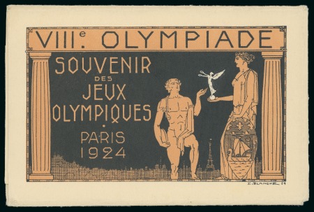 Stamp of Olympics » 1924 Paris » Postcards Blanche: Folder for the Blanche illustrated postcards, two examples 