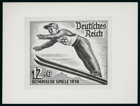 Stamp of Olympics » 1936 Garmisch-Partenkirchen 1936 Garmisch-Partenkirchen 12+6pf enlarged photographic essay of the issued design