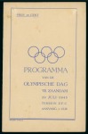 Stamp of Olympics » 1944 Jubilee 1945 & 1947 Netherlands Olympic Committee "Olympic Day" programmes, plus a ticket