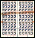 Stamp of France » Émissions à partir de 1900 1962-65, Feuille de 100 timbres ** Y&T n°1353 Armoirie