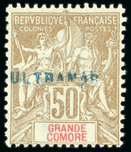 Stamp of Colonies françaises » Comores 1900-07, Type Groupe Y&T n°19 50 centimes bistre sur