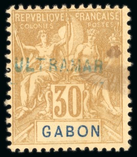 Stamp of Colonies françaises » Gabon 1904-07, Type Groupe Y&T n°24 30 centimes brun avec