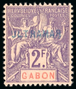 Stamp of Colonies françaises » Gabon 1904-07, Type Groupe Y&T n°31 2 francs violet sur