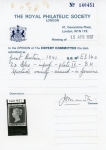 Stamp of Great Britain » 1841 2d Blue 1841 2d. blue, BH, Pl. 4, unused with large part original