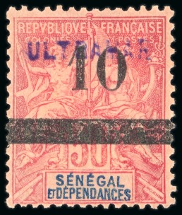Stamp of Colonies françaises » Sénégal 1903, Type Groupe Y&T n°27 10 sur 50 centimes rose