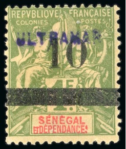 Stamp of Colonies françaises » Sénégal 1903, Type Groupe Y&T n°29 10 sur 1 franc vert-olive